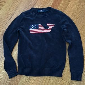 Vineyard Vines American Flag whale sweater